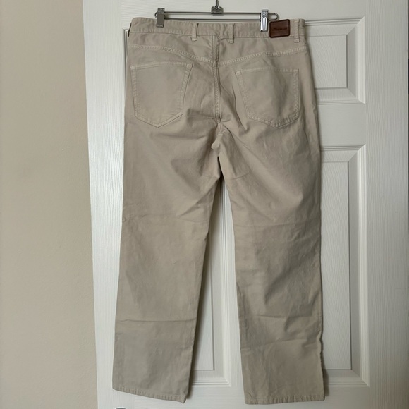 Peter Millar Crown Vintage 5 pocket Canvas Pant, Tan Size 33 - Picture 2 of 13